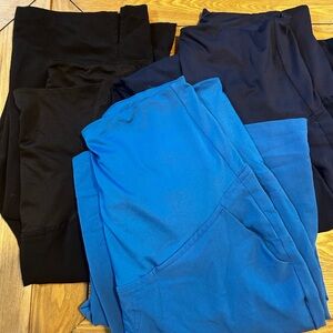Women’s maternity scrubs. Boot Cut & Flare Pants in Black, royal blue and navy